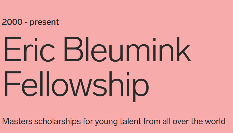 Eric Bleumink Fellowship 2026 in Netherlands (Fully Funded)